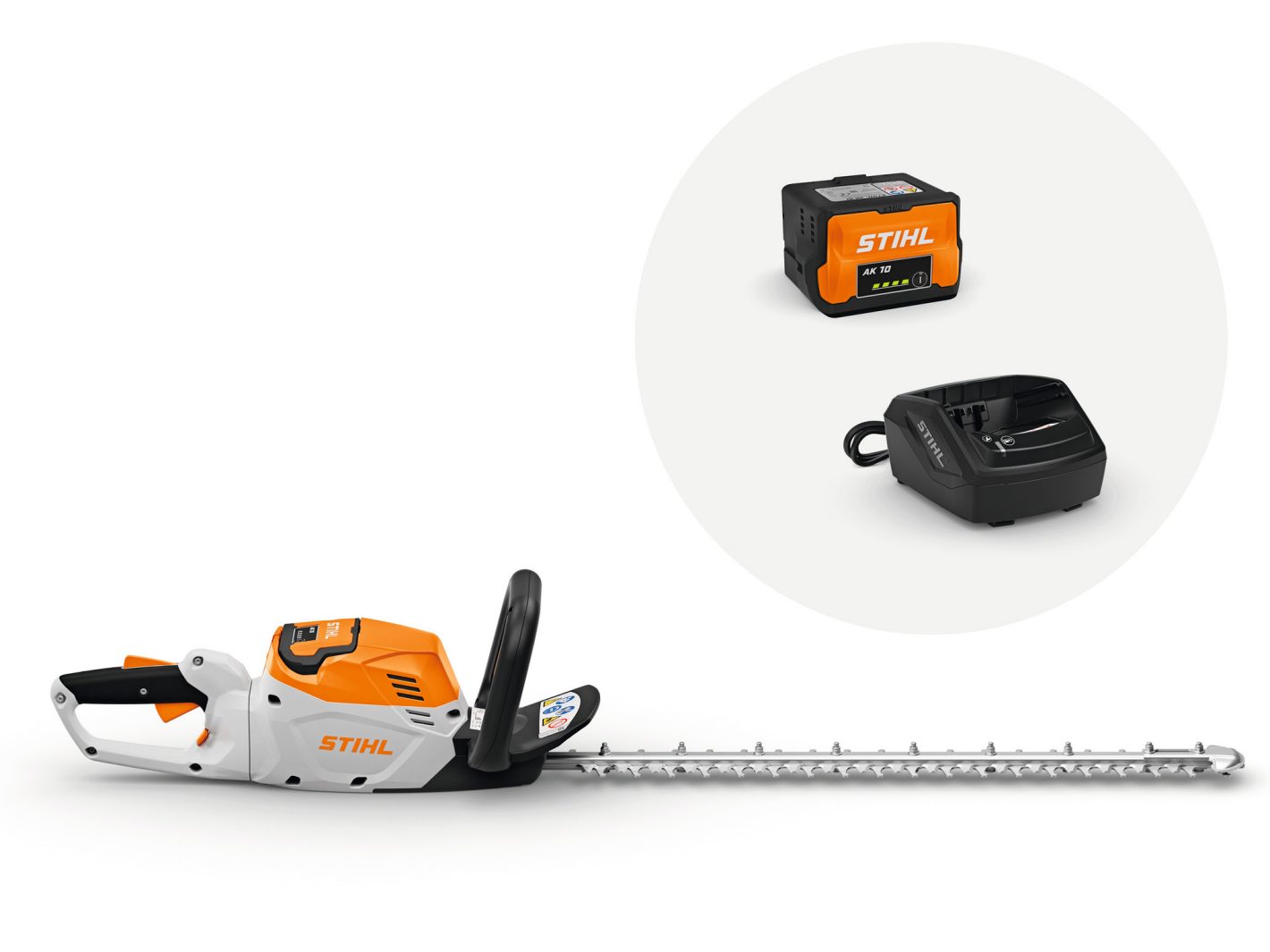 STIHL HSA 60 sövényvágó AK 10 akkumulátorral és AL 101 töltővel