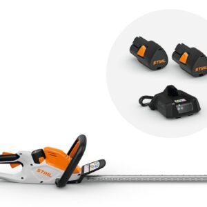 STIHL HSA 40 akkumulátoros sövénynyíró 2x AS 2 típusú akkumulátorral és 1x AS1 töltővel