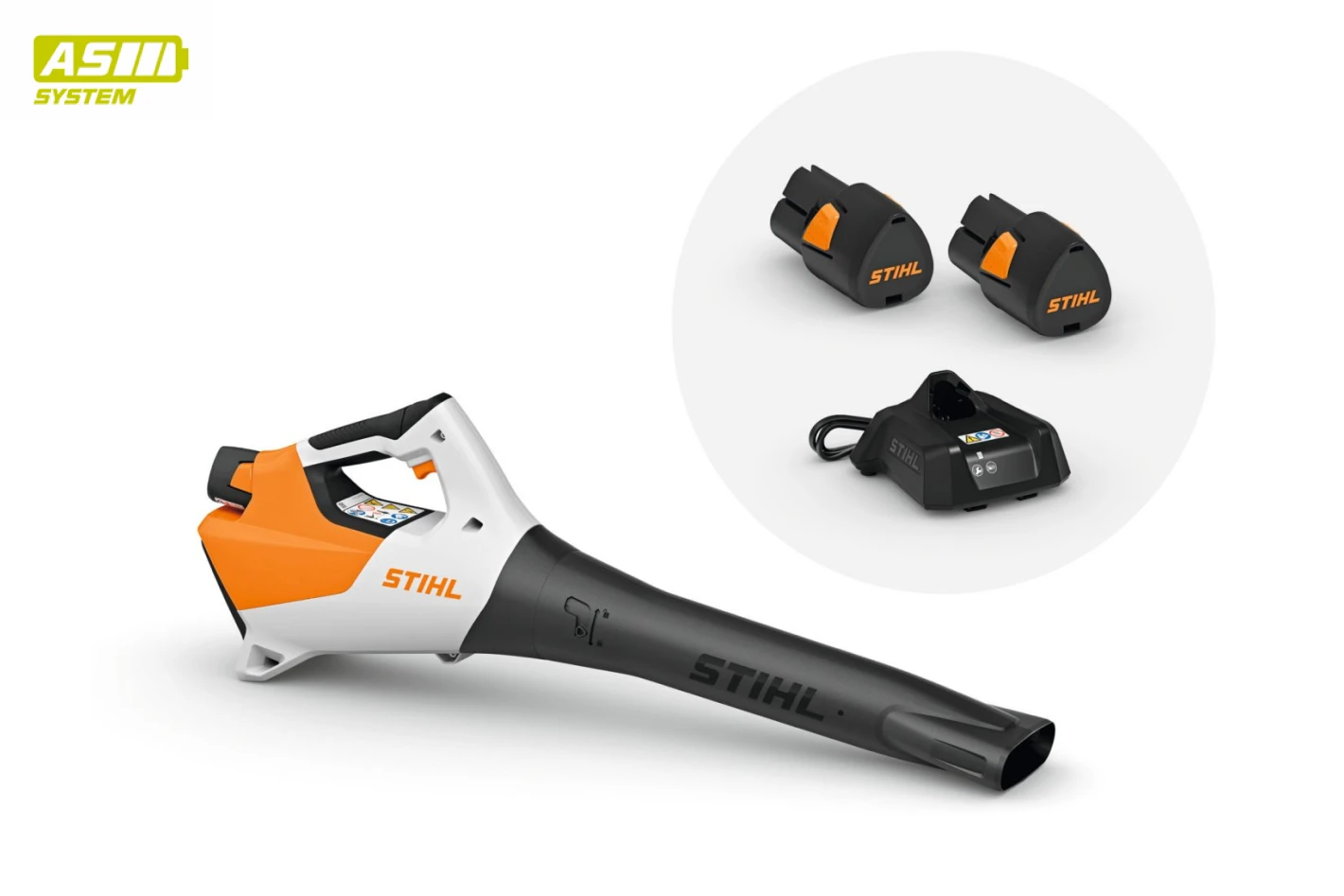 STIHL BGA 30 akkumulátoros fúvógép 2x AS 2 akkumulátorral és AL 1 töltővel