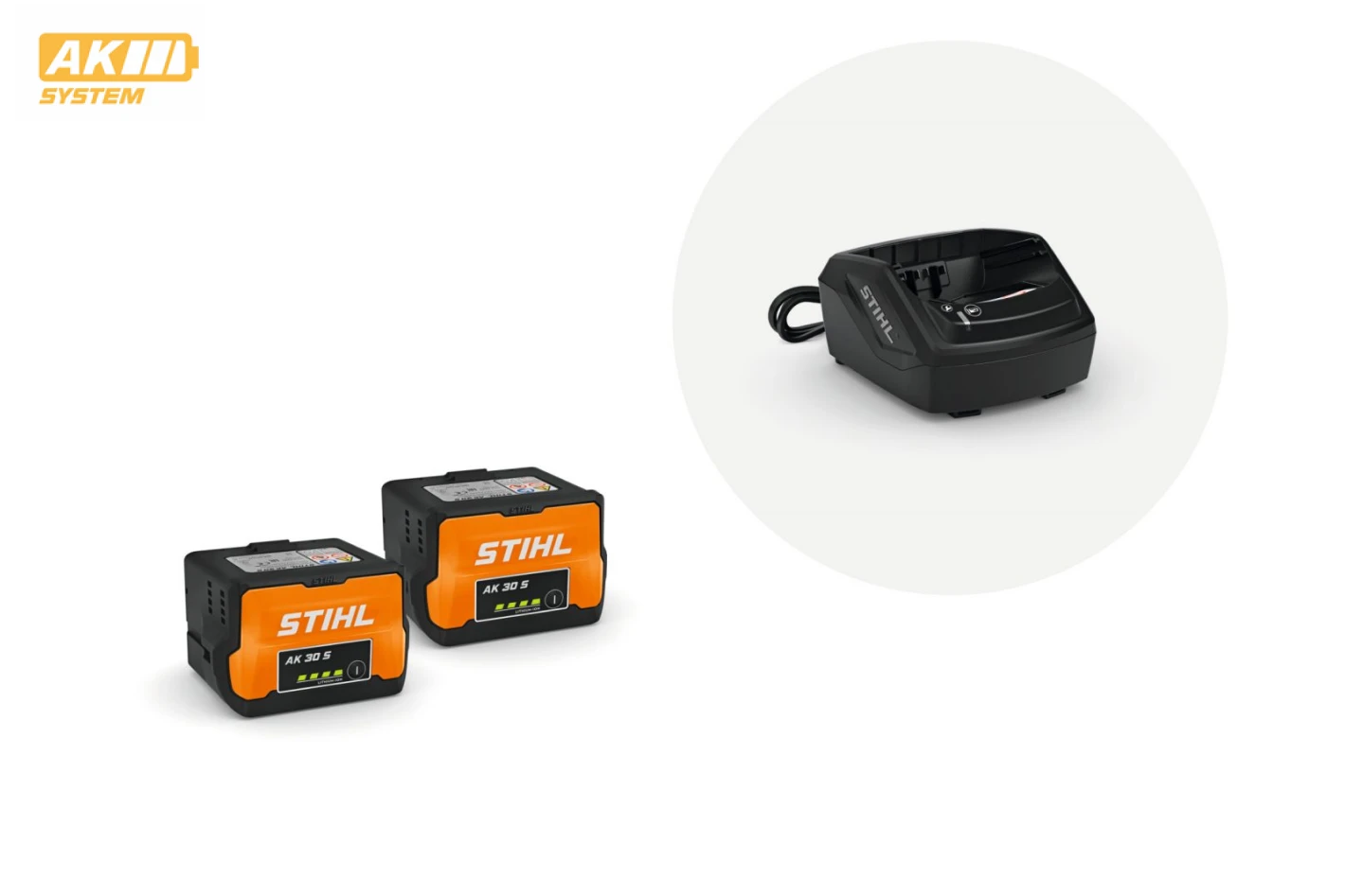 STIHL Starter szett PLUS 2 db AK 30 S típusú akkuval és egy AL101 típusú töltővel