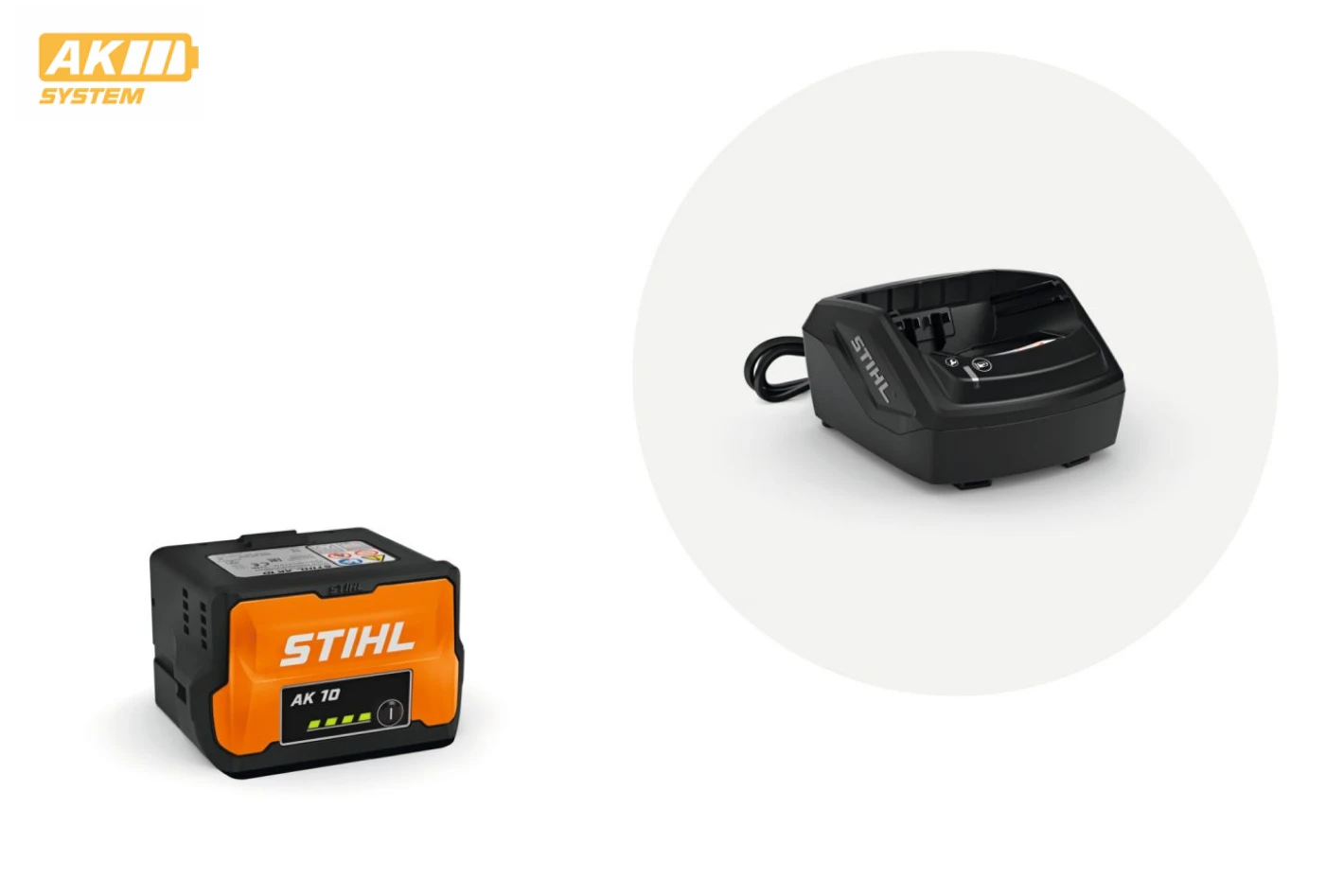 STIHL Starter szett AK 10 típusú akkuval és AL 101 típusú töltővel